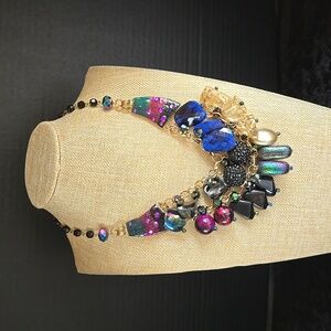 Multicolor Vintage Statement Necklace. Wild, Crazy, Amazing! Perfect!